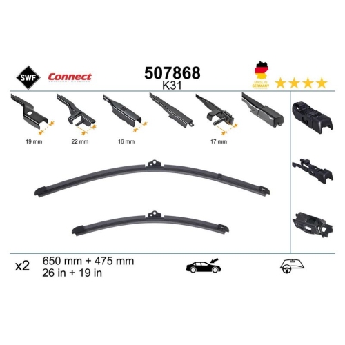 1 Wiper Blade SWF 507868 CONNECT MADE IN GERMANY