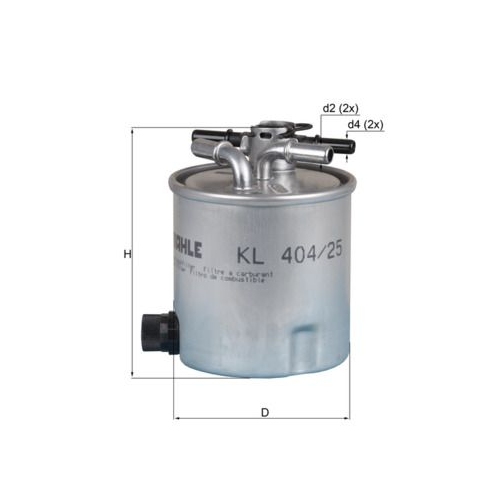 1 Fuel Filter MAHLE KL 404/25 RENAULT DACIA