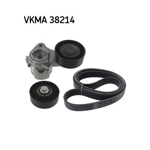 1 V-Ribbed Belt Set SKF VKMA 38214 BMW BMW (BRILLIANCE)