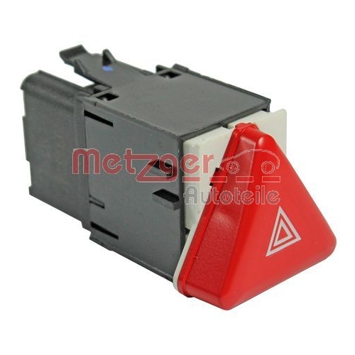 1 Hazard Warning Light Switch METZGER 0916291 VAG