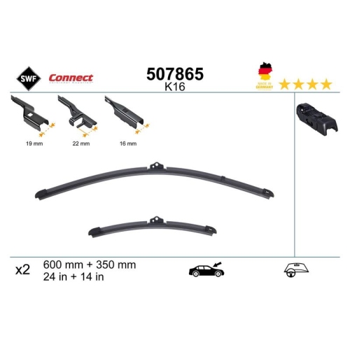 1 Wiper Blade SWF 507865 CONNECT MADE IN GERMANY