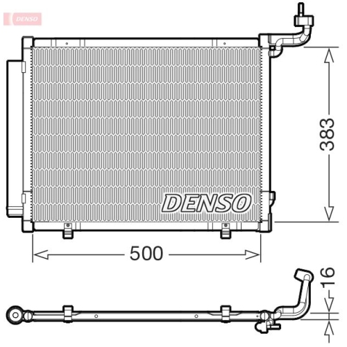 1 Condenser, air conditioning DENSO DCN10057 FORD