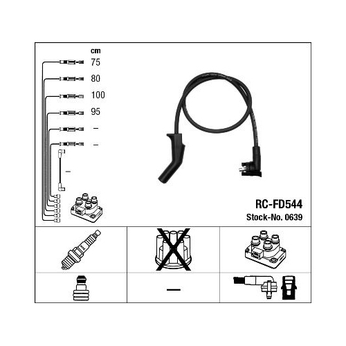 1 Ignition Cable Kit NGK 0639