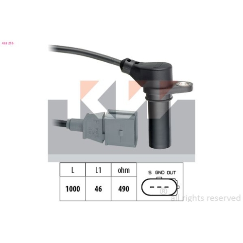 1 Sensor, crankshaft pulse KW 453 218 Made in Italy - OE Equivalent AUDI SKODA