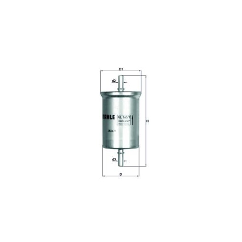 1 Fuel Filter MAHLE KL 165/1 MERCEDES-BENZ SMART