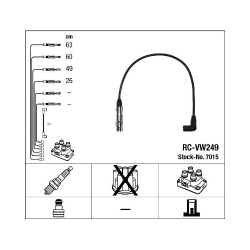 1 Ignition Cable Kit NGK 7015