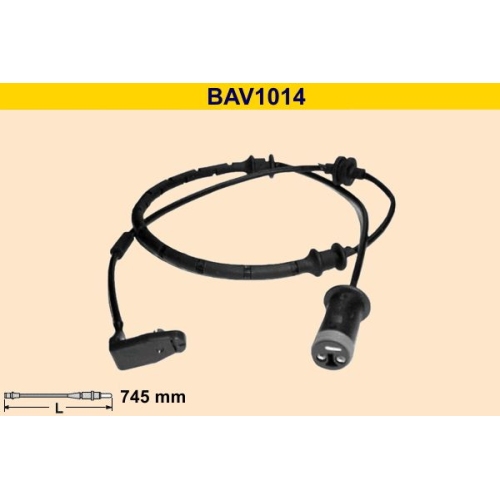 2 Warning Contact, brake pad wear BARUM BAV1014 OPEL VAUXHALL