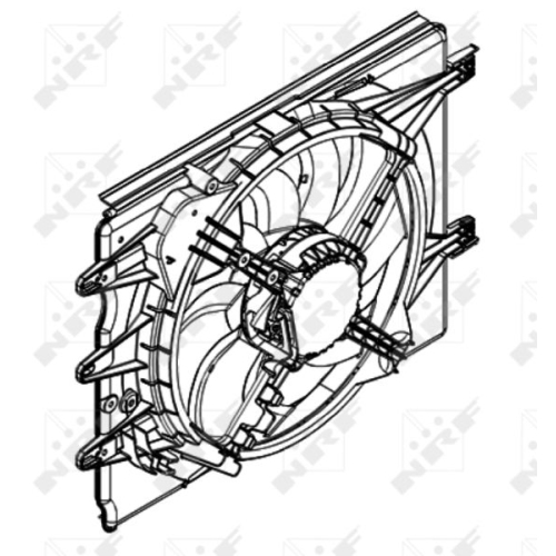 1 Fan, engine cooling NRF 47596 FIAT