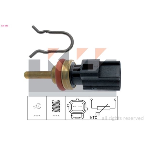 1 Sensor, coolant temperature KW 530 346 Made in Italy - OE Equivalent FORD