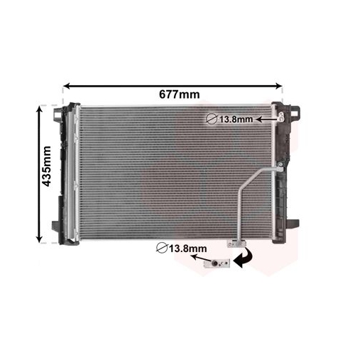 1 Condenser, air conditioning VAN WEZEL 30005450 MERCEDES-BENZ