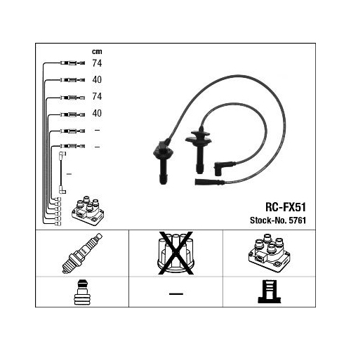 1 Ignition Cable Kit NGK 5761 SUBARU