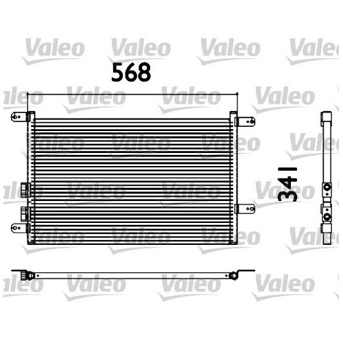 1 Condenser, air conditioning VALEO 817527 ALFA ROMEO