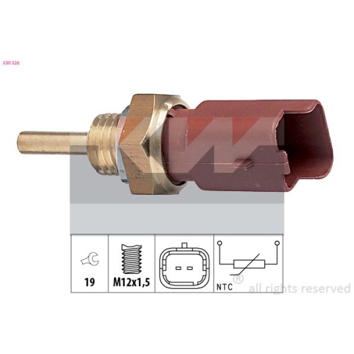 1 Sensor, coolant temperature KW 530 326 Made in Italy - OE Equivalent CHRYSLER