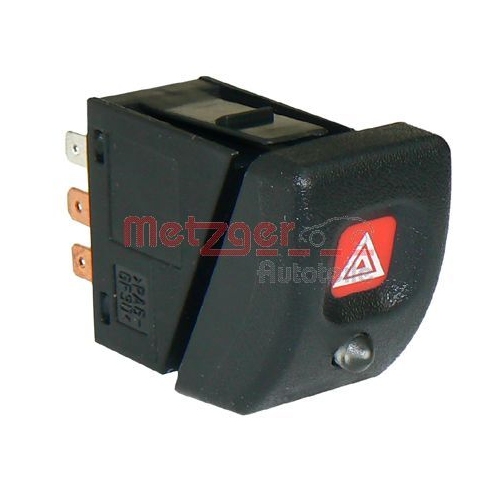 1 Hazard Warning Light Switch METZGER 0916082 OPEL