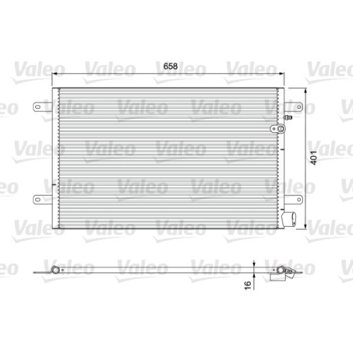 1 Condenser, air conditioning VALEO 814004 AUDI