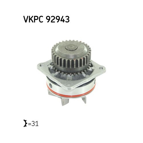 1 Water Pump, engine cooling SKF VKPC 92943 NISSAN RENAULT NISSAN (DFAC)