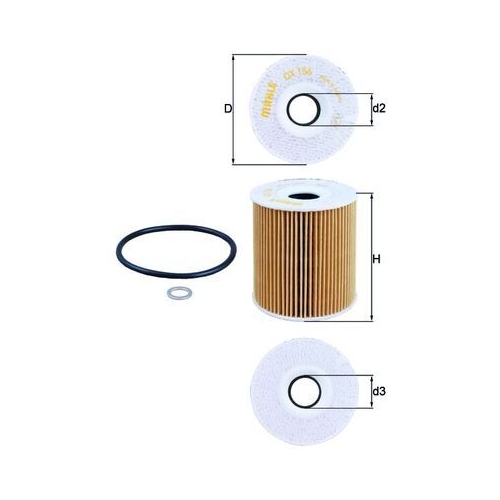 1 Oil Filter MAHLE OX 156D BMW ROVER LAND ROVER