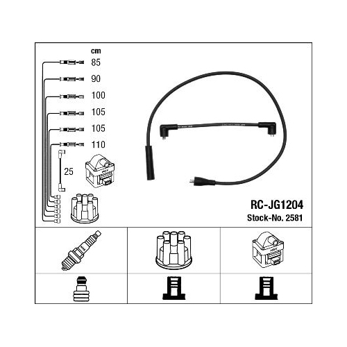 1 Ignition Cable Kit NGK 2581