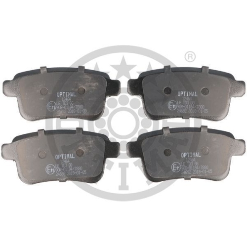 4 Brake Pad Set, disc brake OPTIMAL BP-12464 MERCEDES-BENZ RENAULT