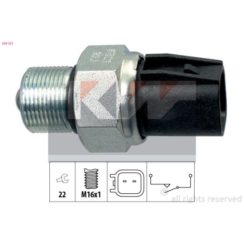 1 Switch, reverse light KW 560 321 Made in Italy - OE Equivalent FORD