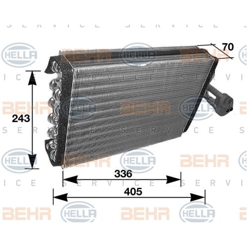 Evaporator, air conditioning HELLA 8FV 351 210-281 MERCEDES-BENZ