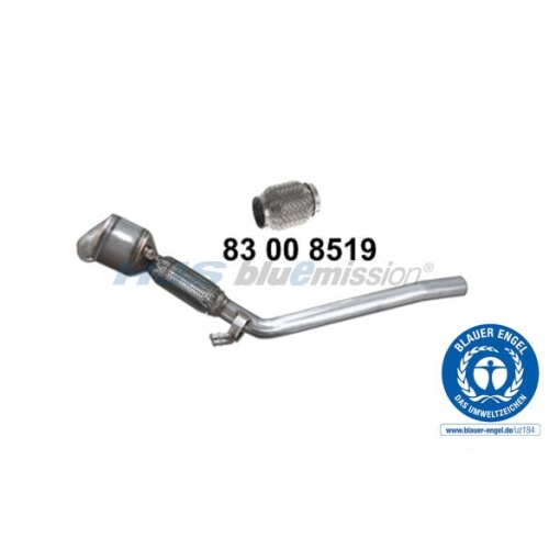 1 Catalytic Converter HJS 96 11 4021 with the ecolabel "Blue Angel" AUDI SEAT VW