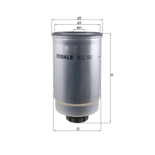 1 Fuel Filter MAHLE KC 90 FORD