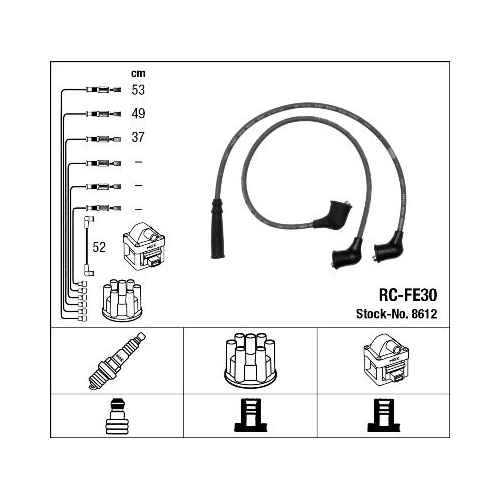 1 Ignition Cable Kit NGK 8612 SUBARU