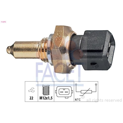 Sensor, coolant temperature FACET 7.3272 Made in Italy - OE Equivalent BMW MG