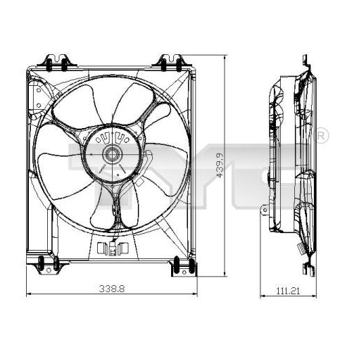 1 Fan, engine cooling TYC 809-0016 FIAT SUZUKI