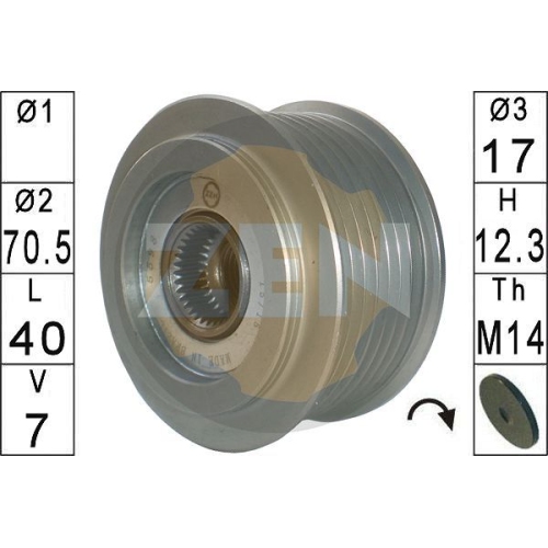 1 Alternator Freewheel Clutch ERA ZN5598 HONDA