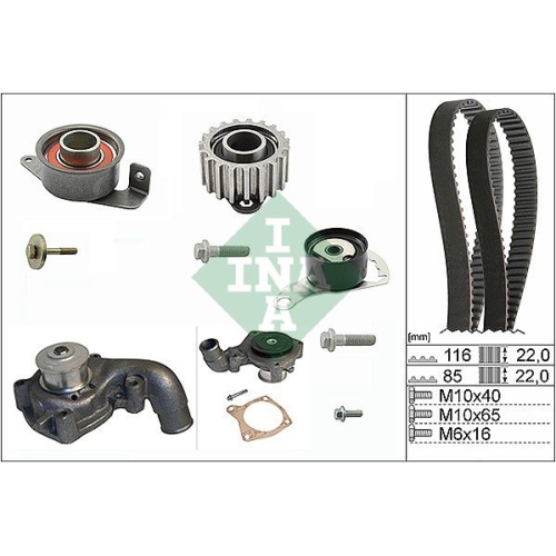 1 Water Pump & Timing Belt Kit INA 530 0104 32 FORD