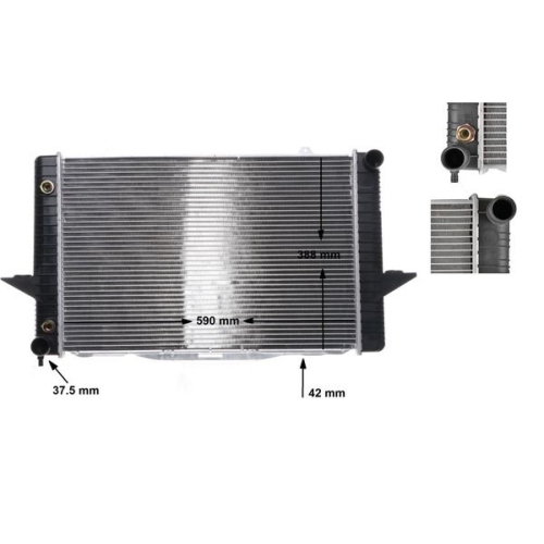 1 Radiator, engine cooling MAHLE CR 164 000S BEHR VOLVO