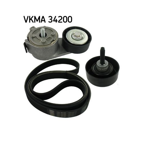 1 V-Ribbed Belt Set SKF VKMA 34200 FORD