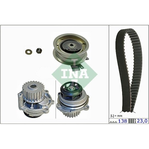 1 Water Pump & Timing Belt Kit INA 530 0171 31 AUDI SEAT SKODA VW