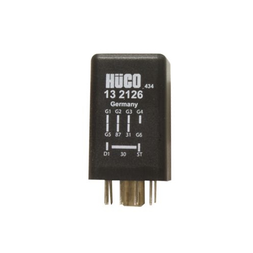 1 Relay, glow plug system HITACHI 132126 Hueco VW