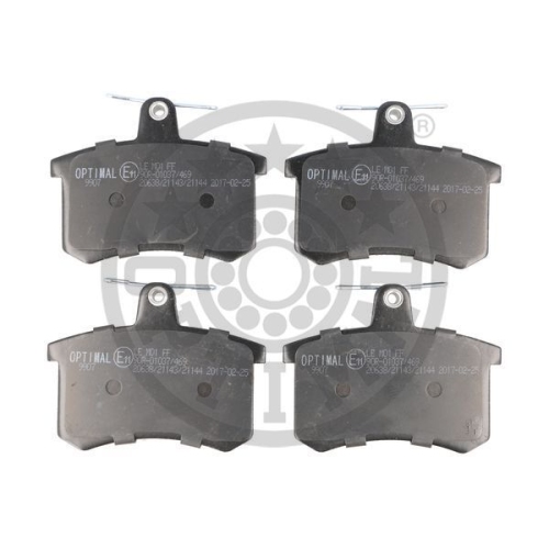 4 Brake Pad Set, disc brake OPTIMAL BP-09907 AUDI