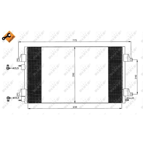 1 Condenser, air conditioning NRF 35760 EASY FIT RENAULT