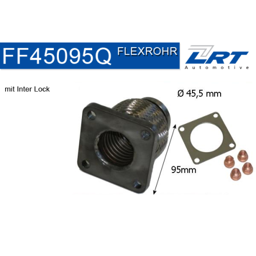 1 Flexible Pipe, exhaust system LRT FF45095Q SEAT VW