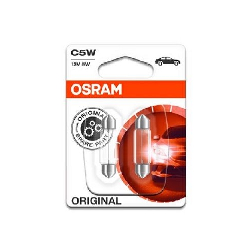 Incandescent lightbulb OSRAM C5W 5W / 12V Socket Version: SV8,5-8 (6418-02B)