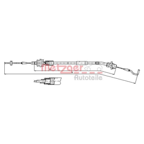 1 Accelerator Cable METZGER 11.1624 BMW