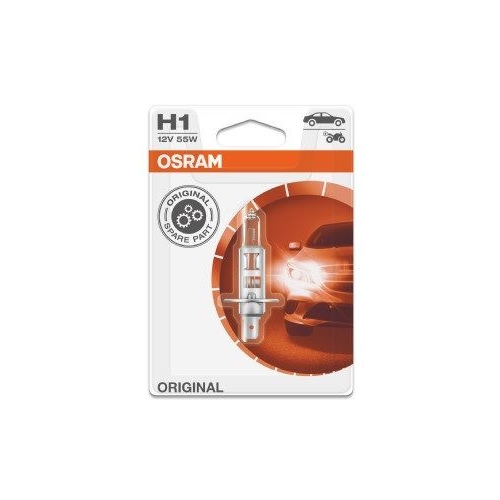 Incandescent lightbulb OSRAM H1 55W / 12V socket embodiment: P14,5s (64150-01B)