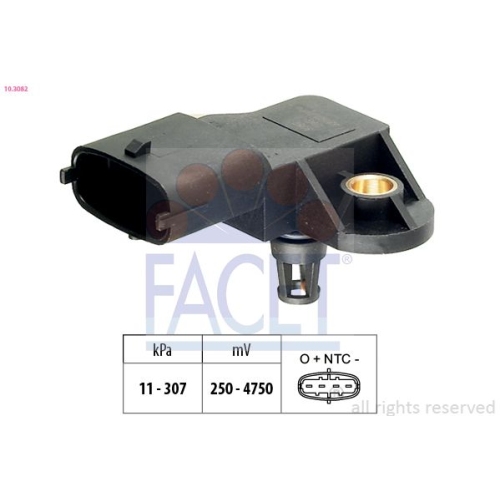 Luftdrucksensor, Höhenanpassung FACET 10.3082 Made in Italy - OE Equivalent FIAT