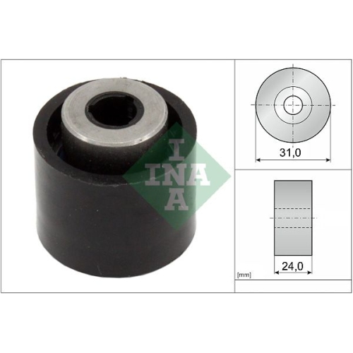 1 Deflection/Guide Pulley, timing belt INA 532 0750 10 CITROËN OPEL PEUGEOT
