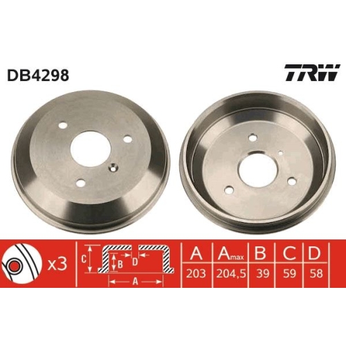 Bremstrommel TRW DB4298 SMART