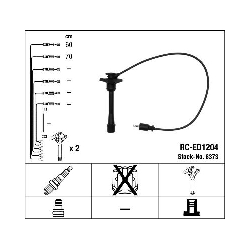 1 Ignition Cable Kit NGK 6373 DAIHATSU