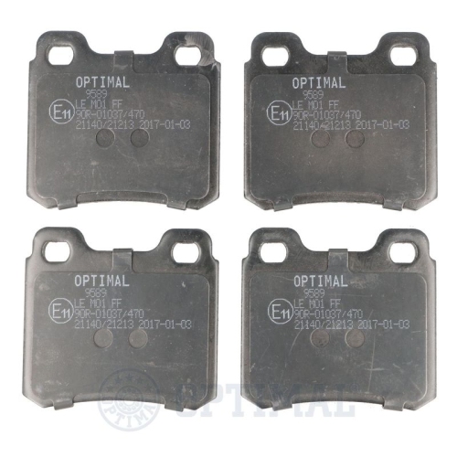 4 Brake Pad Set, disc brake OPTIMAL BP-09589 OPEL VAUXHALL