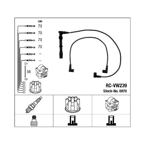 1 Ignition Cable Kit NGK 0970