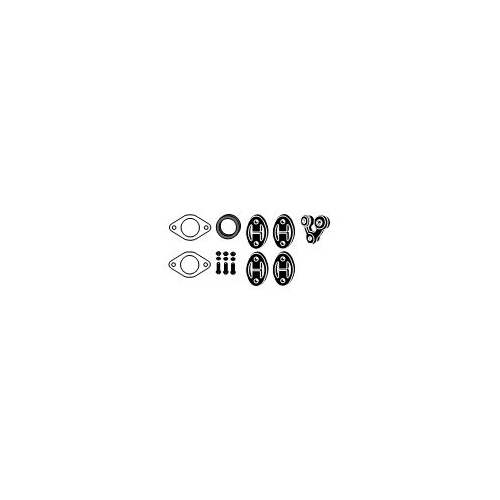 1 Mounting Kit, exhaust system HJS 82 40 5718