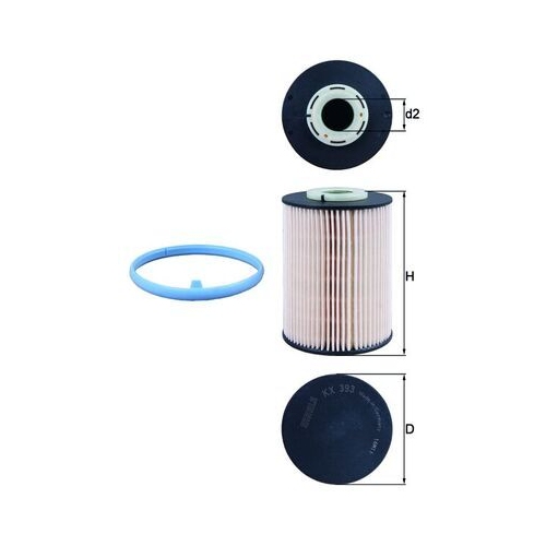 1 Fuel Filter MAHLE KX 393D FORD VOLVO